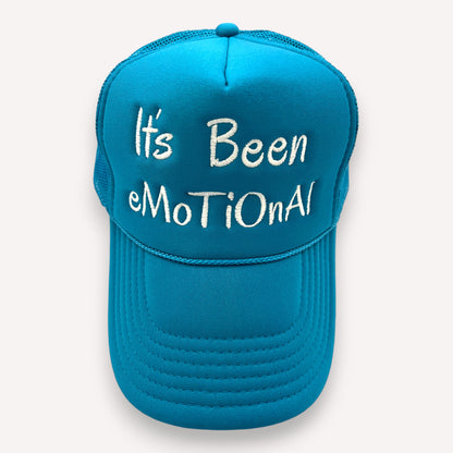 Its Been Emotional Turquoise Trucker Hat