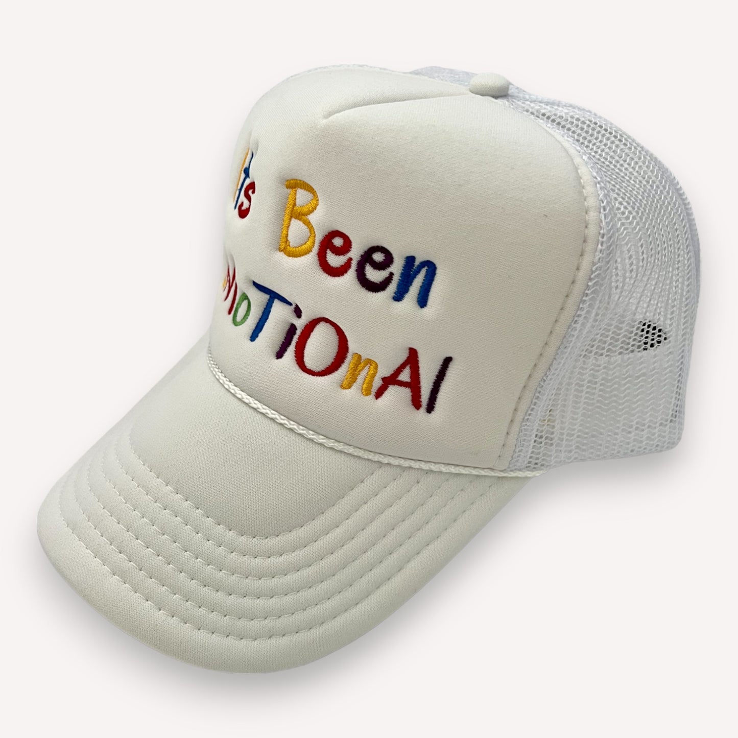 Its Been Emotional White Trucker Hat