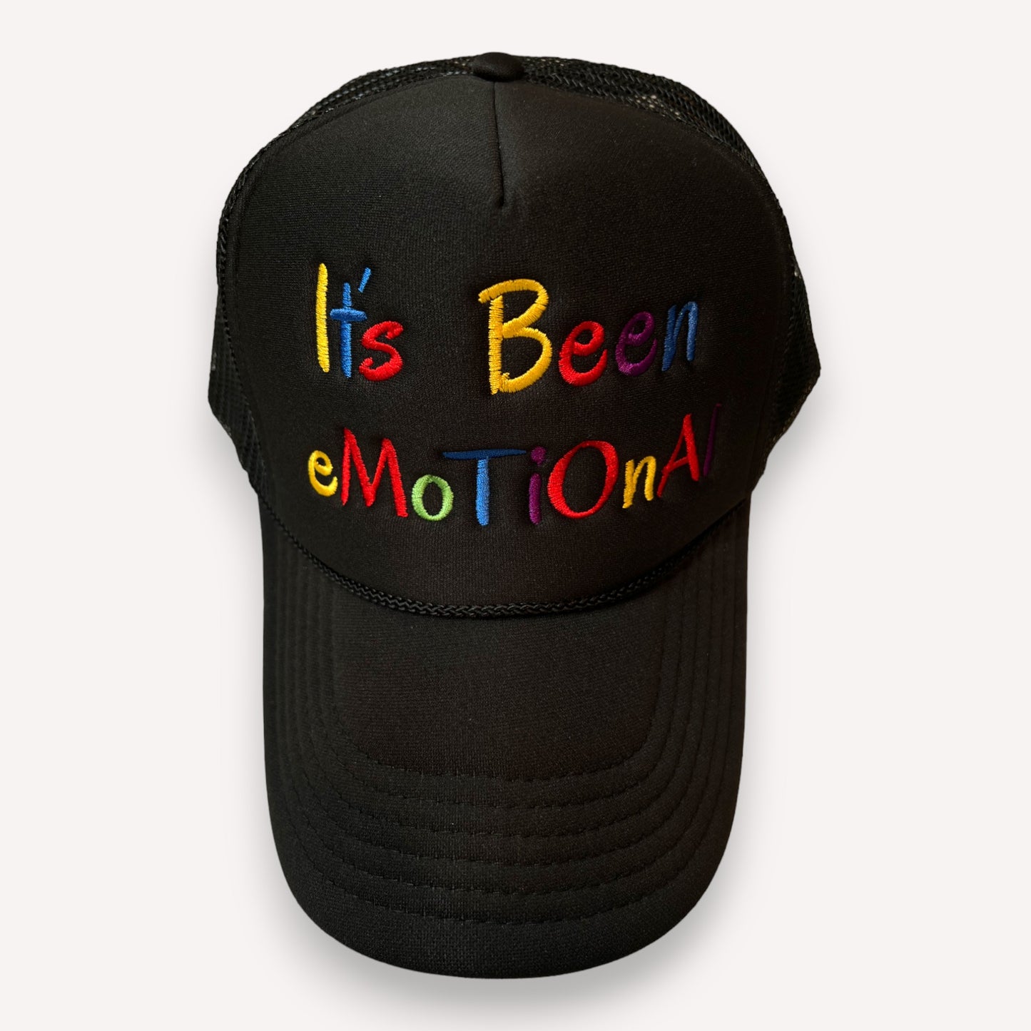 Its Been Emotional Black Trucker Hat